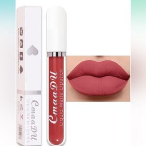 CmaaDu (3) Coral Red Liquid Matte Lipstick. 24 Hour Lips.  #03